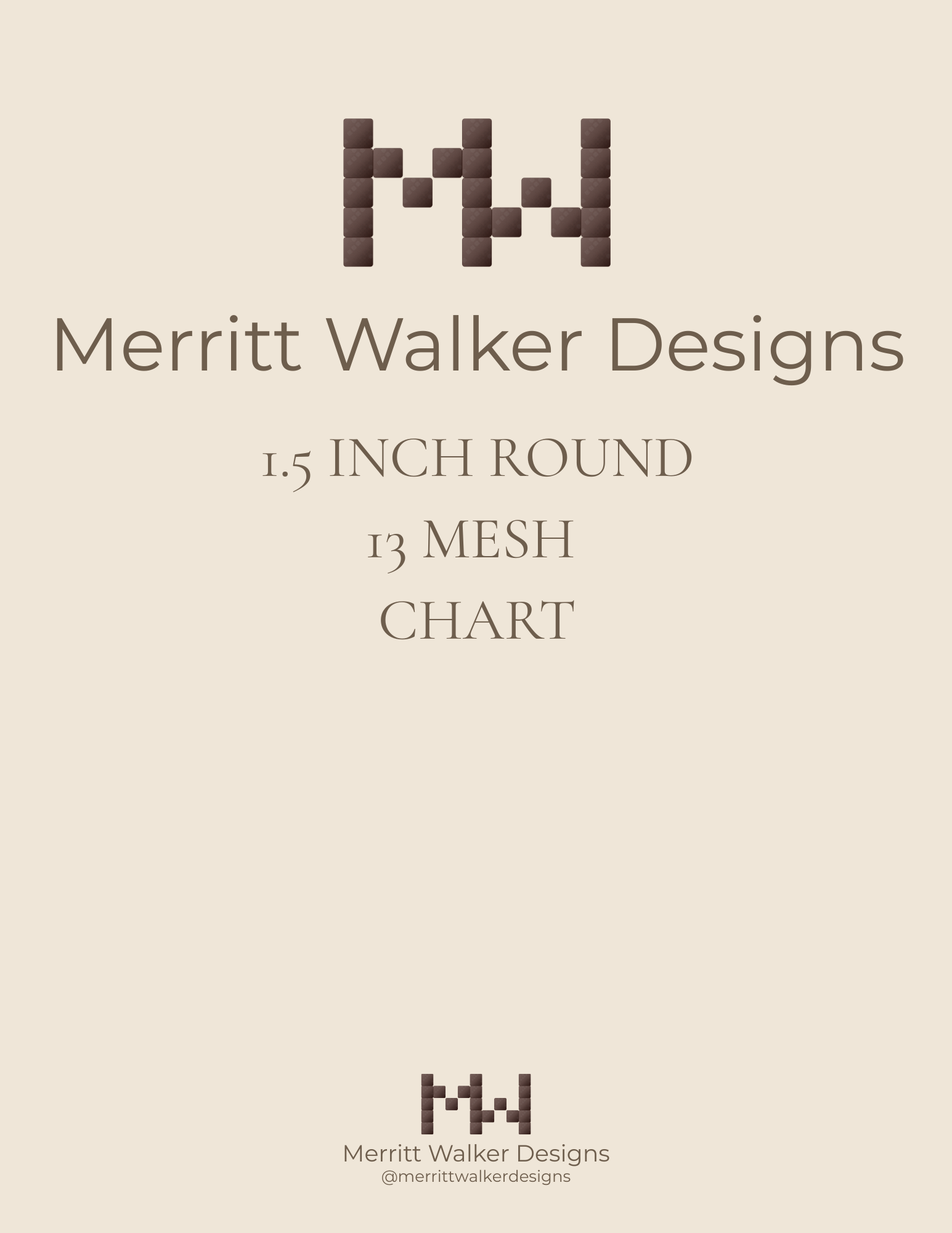 1.5" Round Template — 13 Mesh