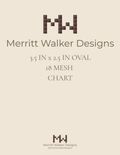 3.5" x 2.5" Oval Canvas Chart — 18 Mesh
