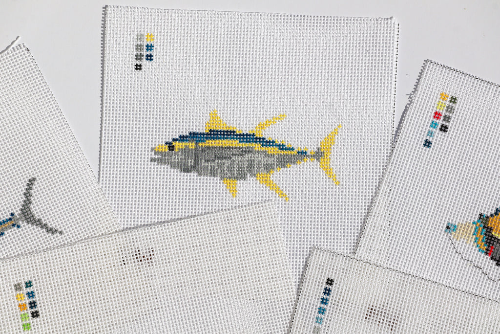 ʻAhi (Yellowfin Tuna) Mini Needlepoint Canvas