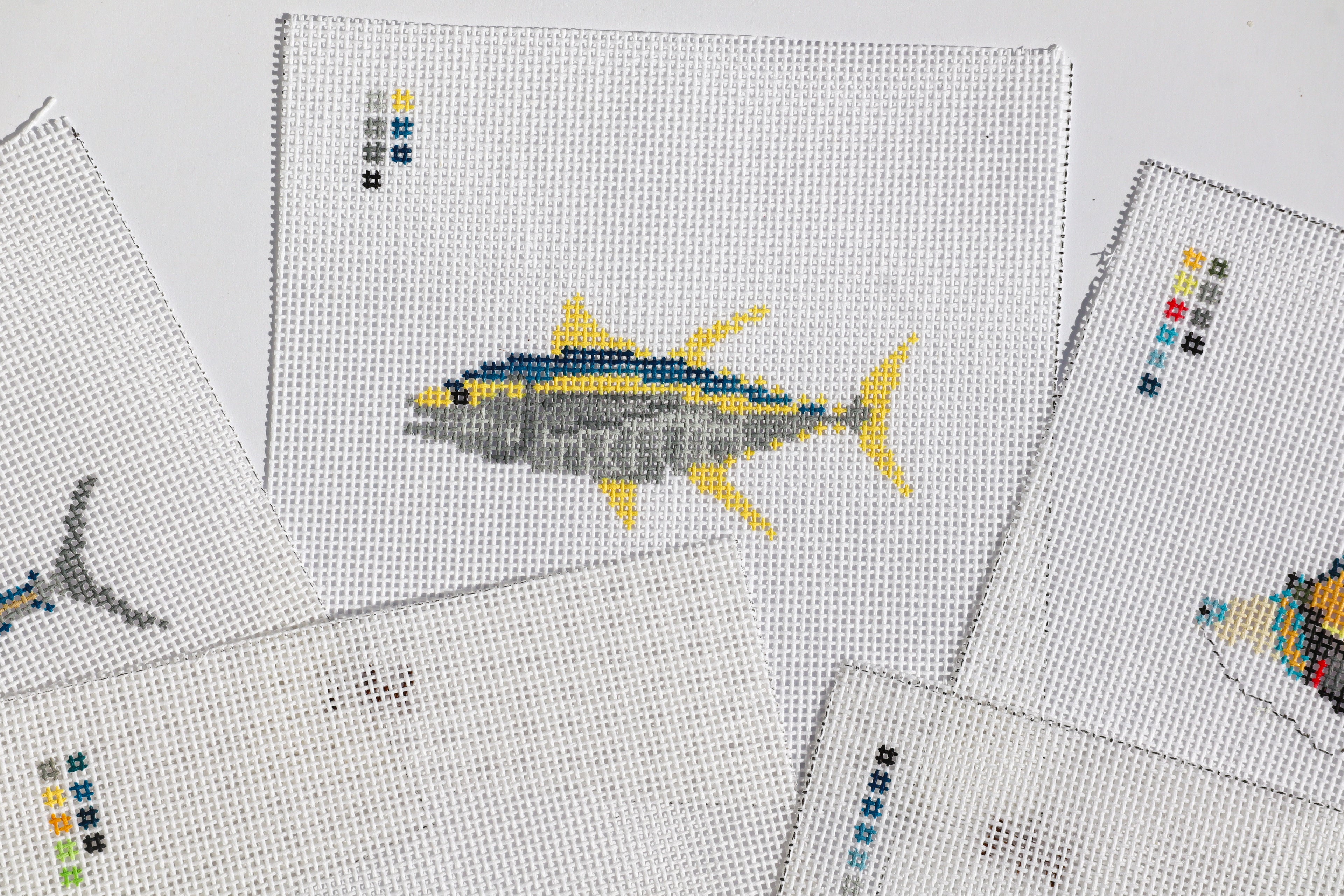 ʻAhi (Yellowfin Tuna) Mini Needlepoint Canvas