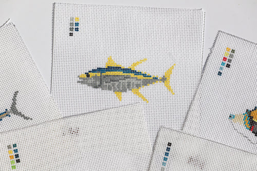 ʻAhi (Yellowfin Tuna) Mini Needlepoint Canvas