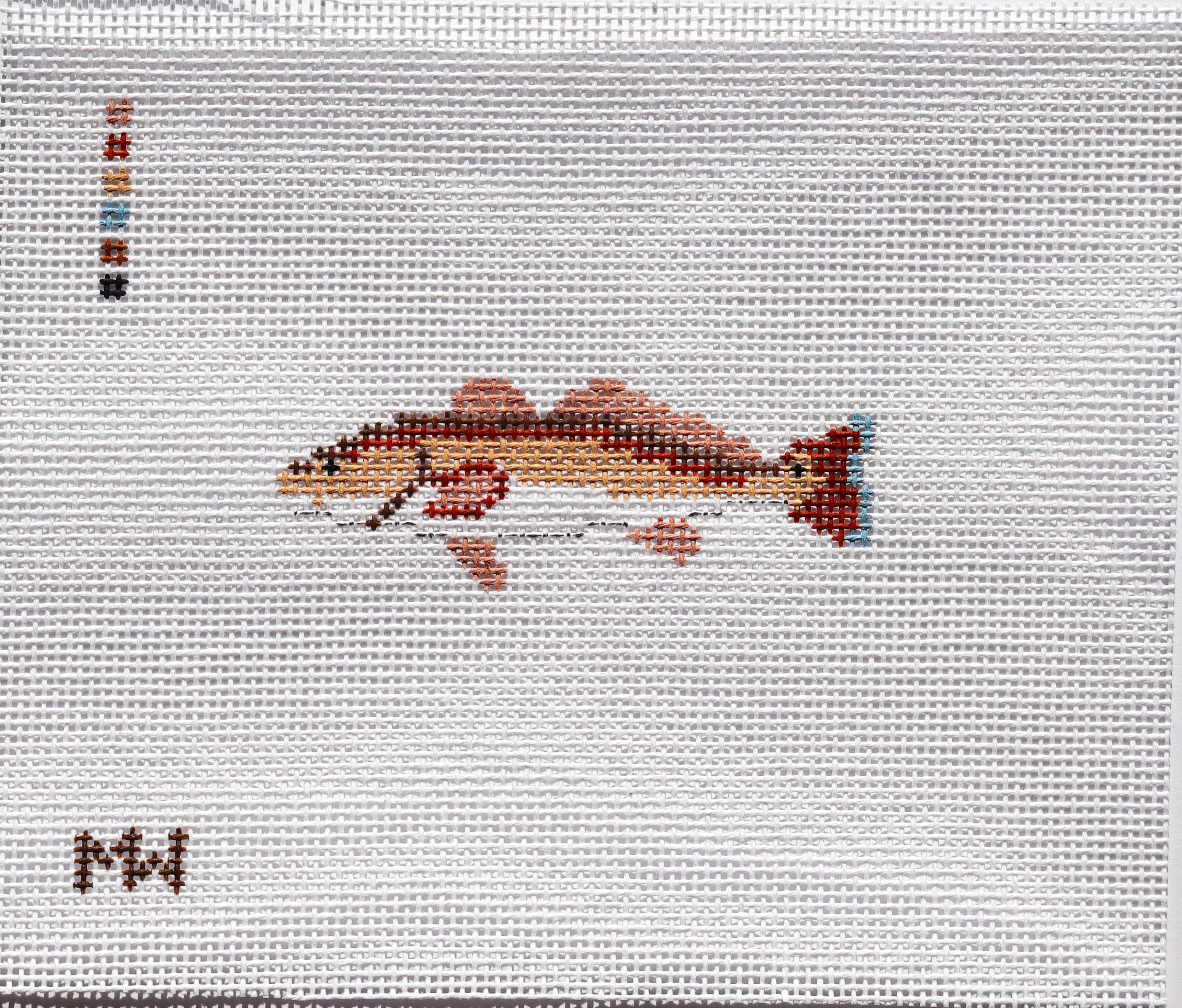 Red Drum Mini Needlepoint Canvas