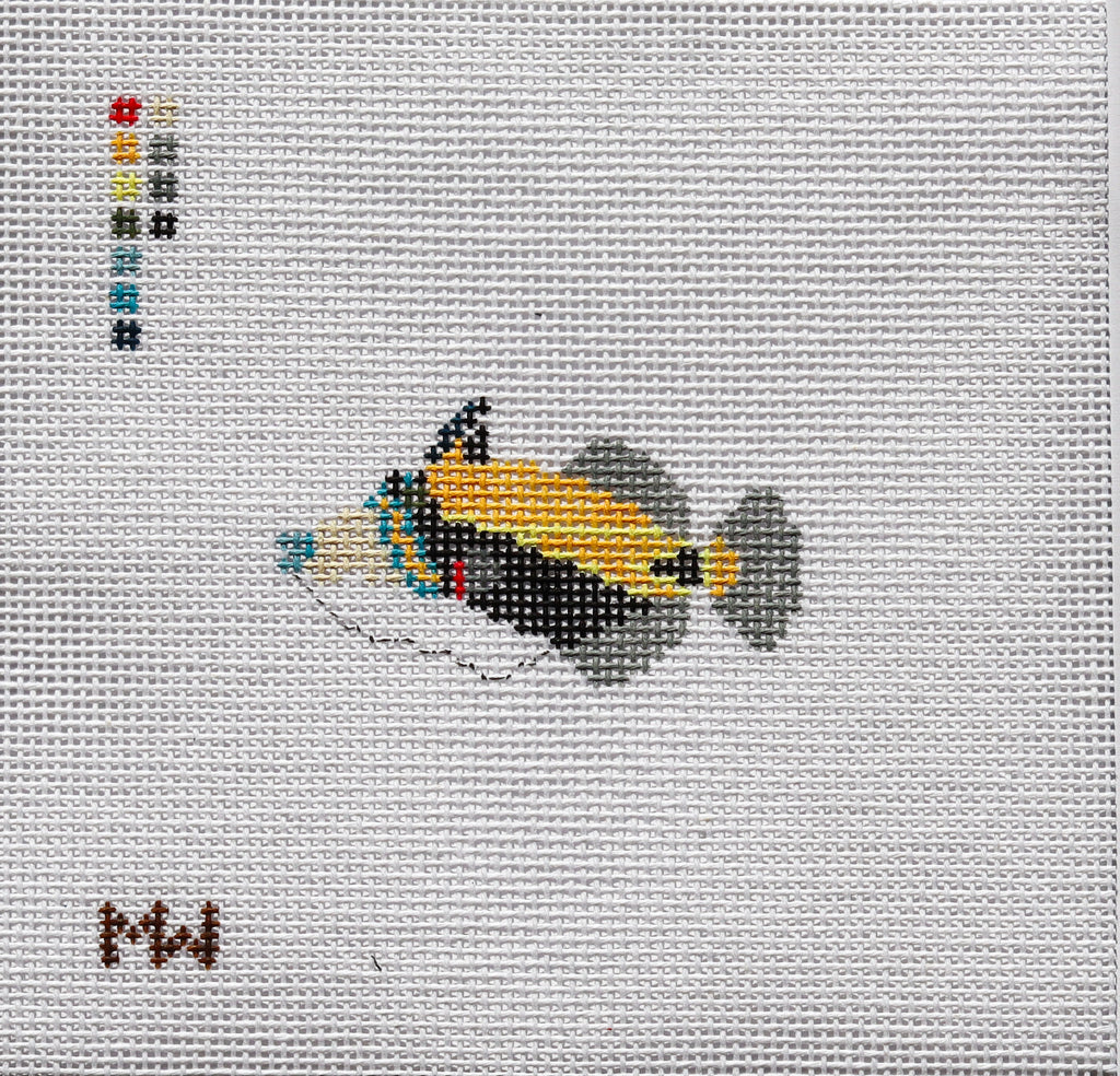 Humuhumu (Hawaiian Reef Triggerfish) Mini Needlepoint Canvas