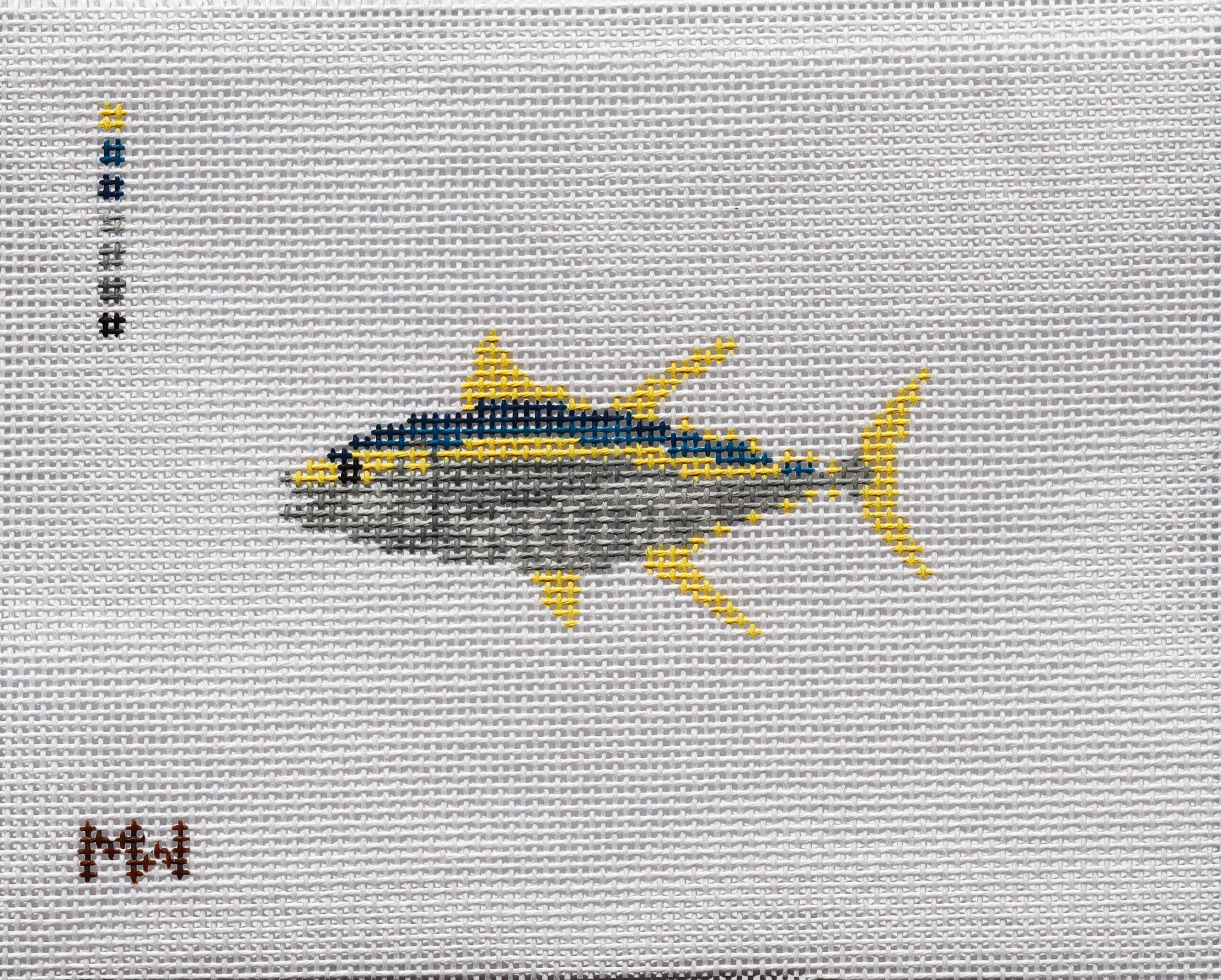 ʻAhi (Yellowfin Tuna) Mini Needlepoint Canvas