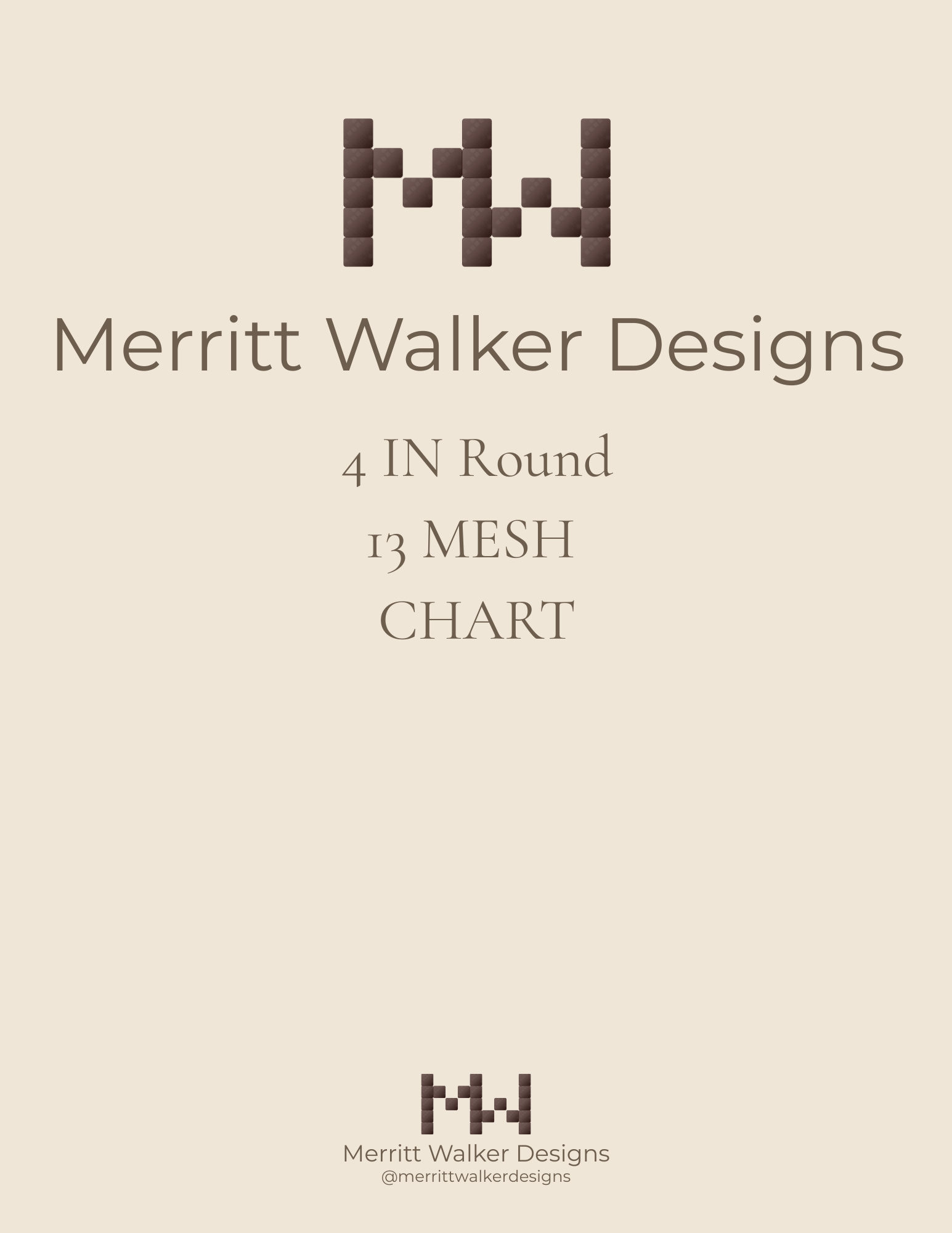 4" Round Template — 13 Mesh